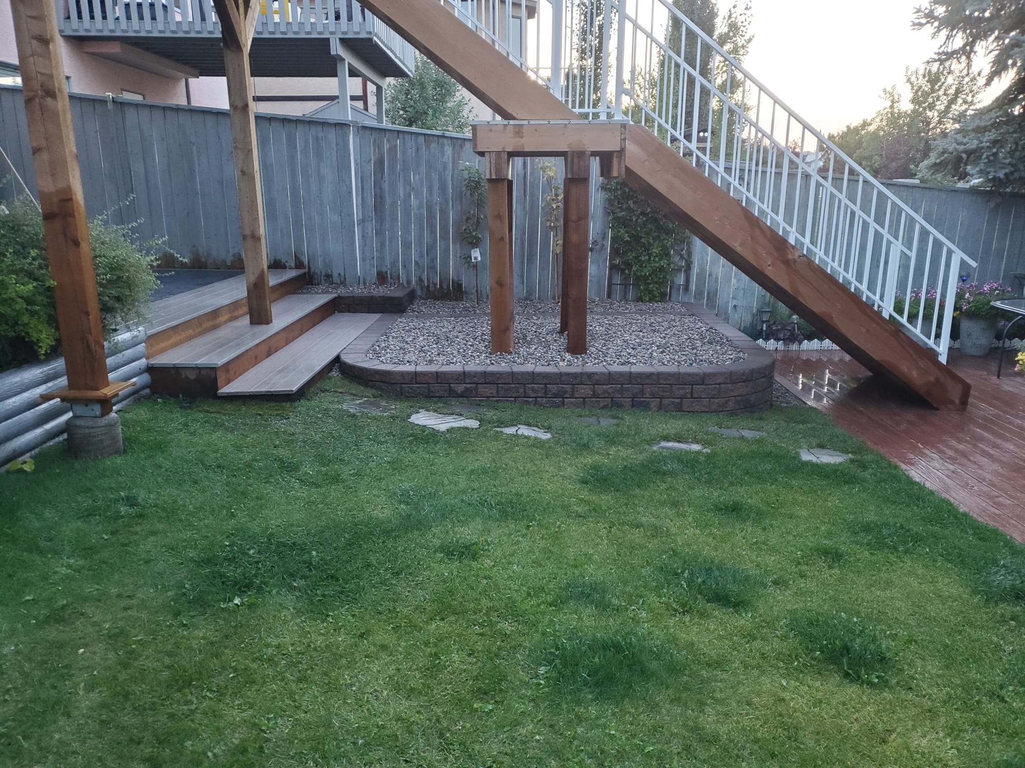 a green future backyard drainage solutions raised gravel bed tree bed