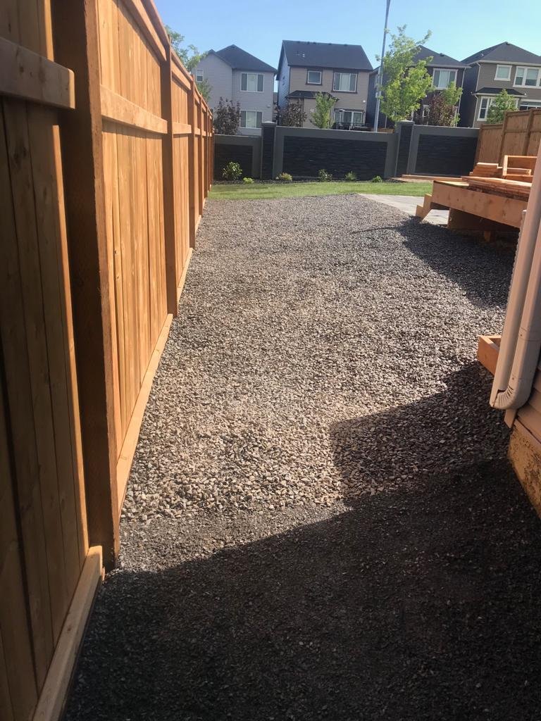 backyard landscaping decking low maintenance yard calgary