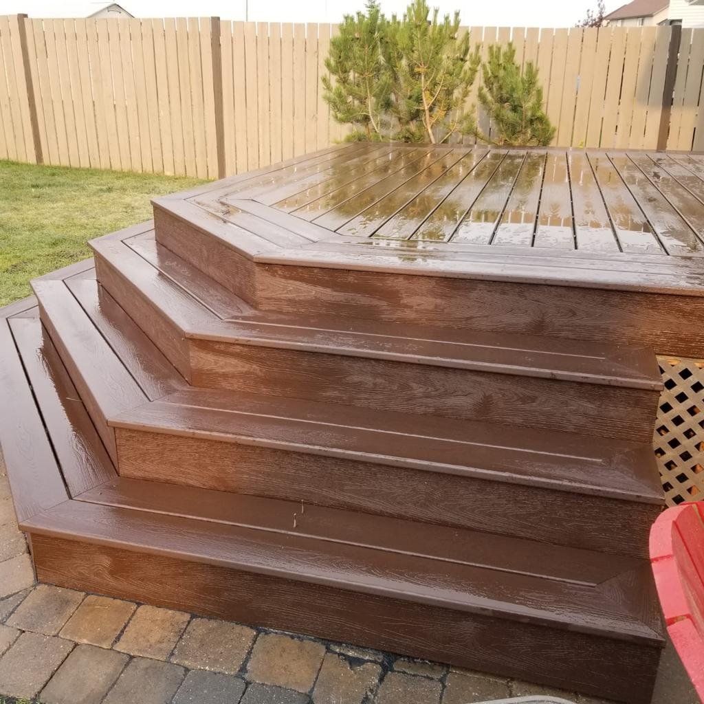 Composite decking stairs custom decks Calgary