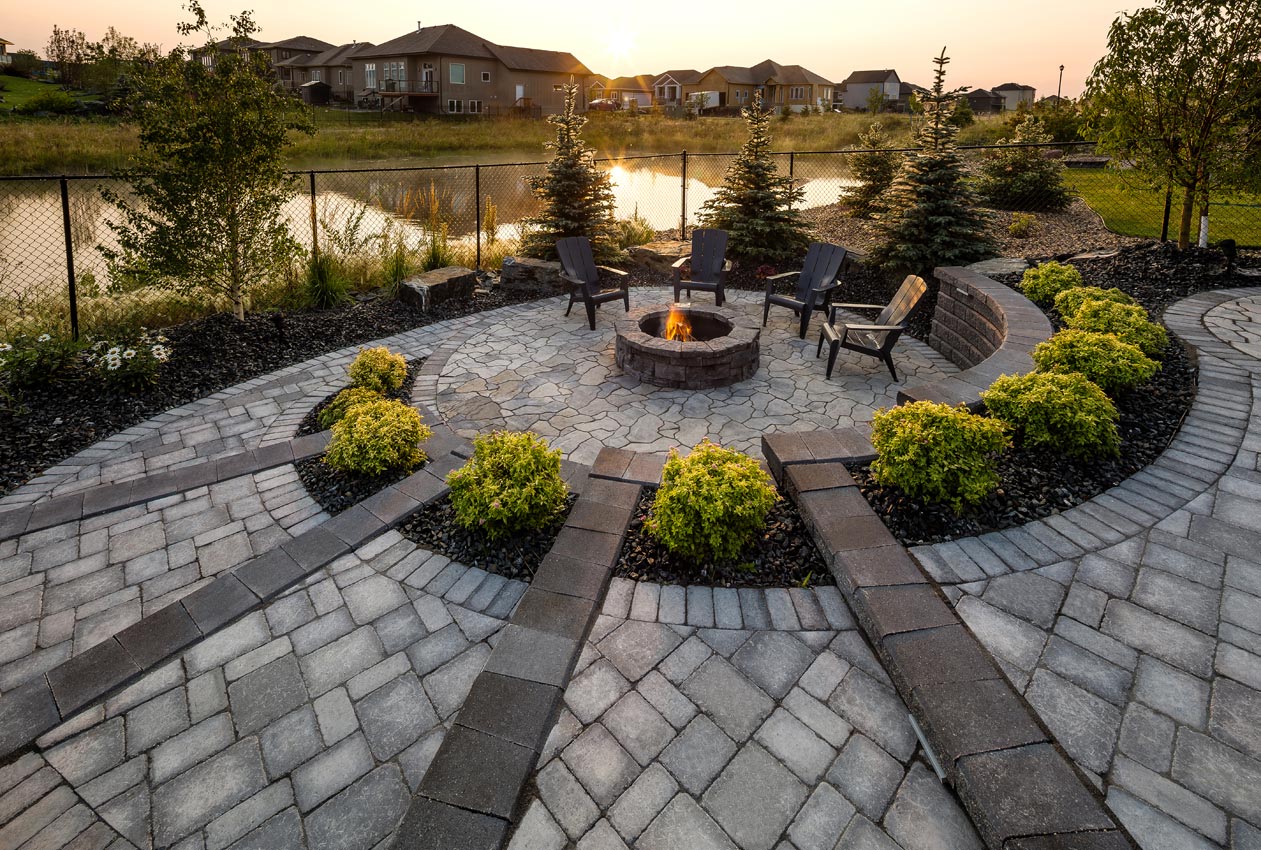 A Green Future paving stone calgary patio backyard design landscaping