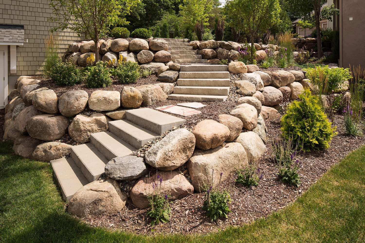Paving Stone Stairs landscape steps landscping steps side steps