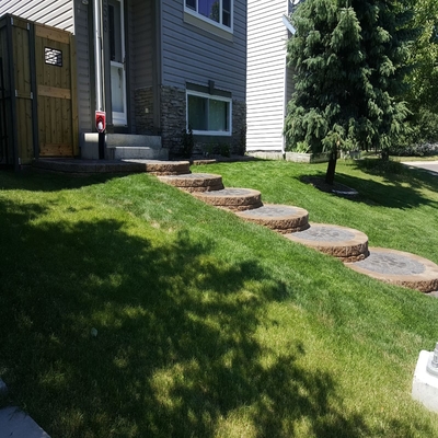 calgary residential front yard landscape design