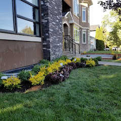 shrub flowerbed front yard two front yard landscaping projects calgary
