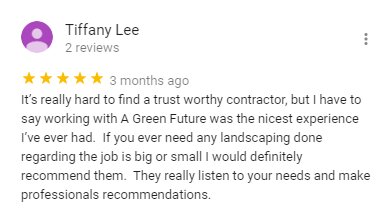 Trust worthy contractor hardscape Calgary A Green Future review