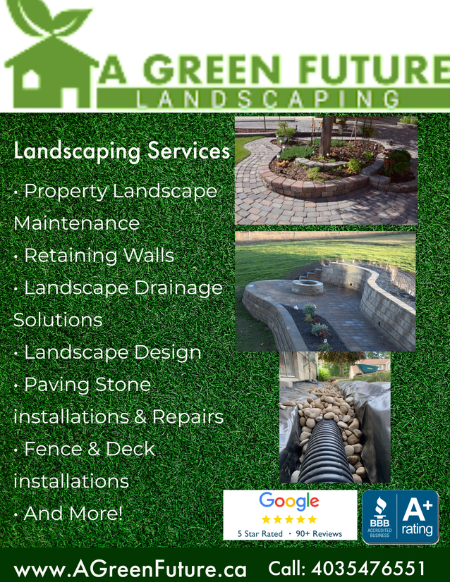 A Green Future Calgary Landscaping Flyer