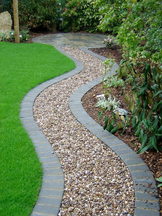 Dry Creek Drainage System leading to patio acting as pathway