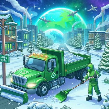 Snow removal services in Calgary clearing a residential driveway