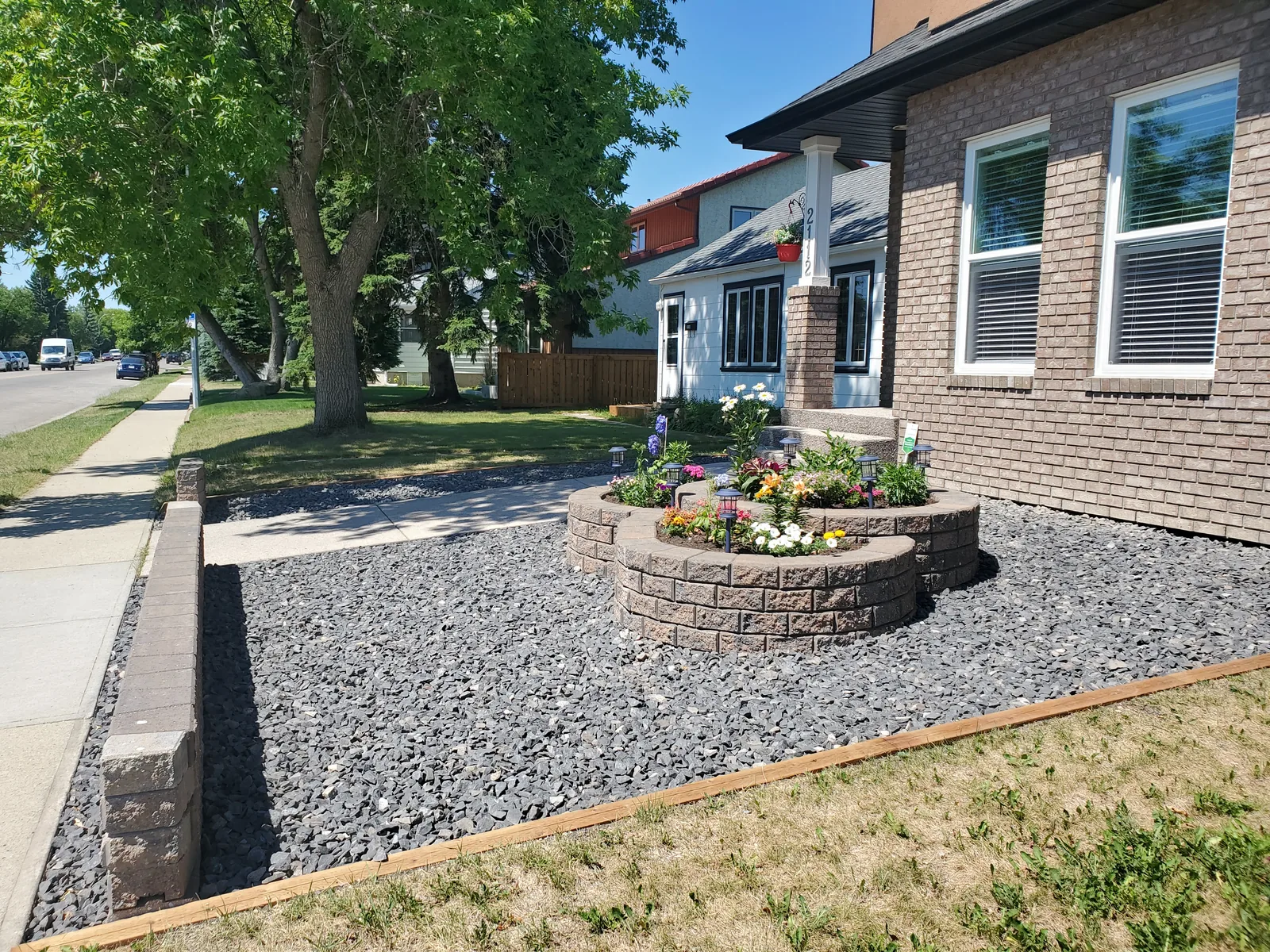 Mahogany SE Calgary Front Yard Xeriscaping photo 12