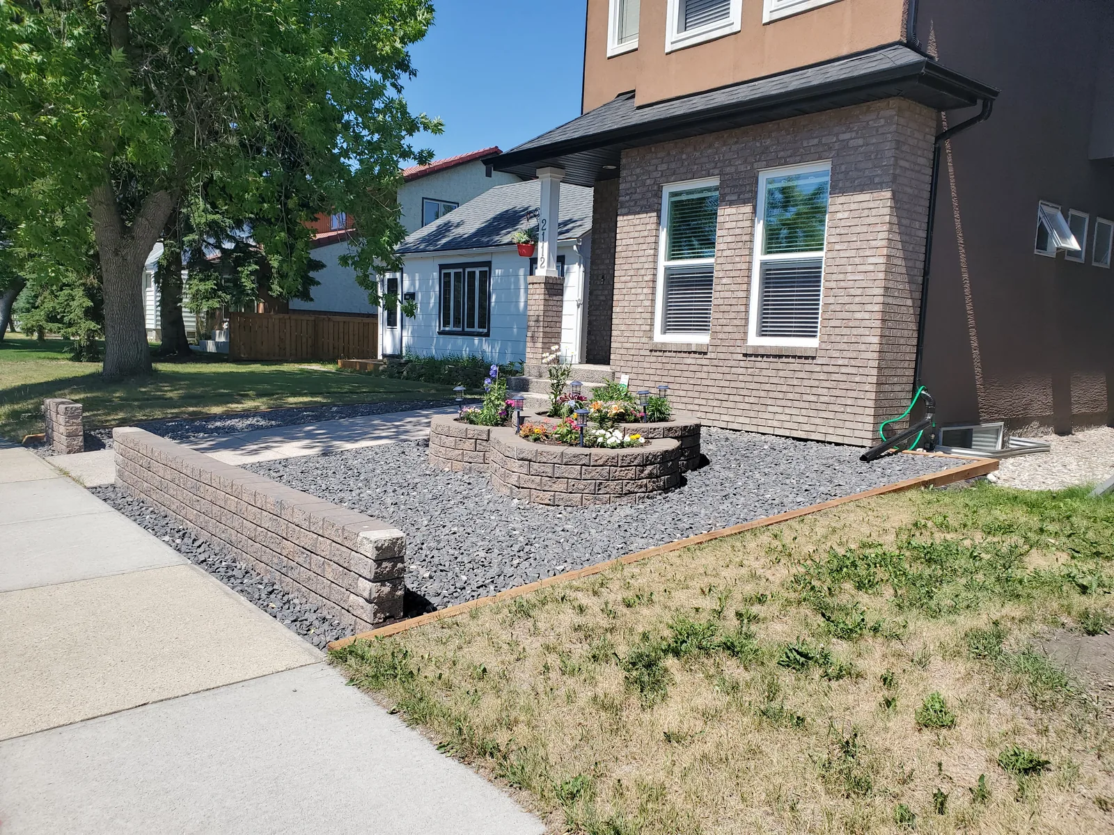 Mahogany SE Calgary Front Yard Xeriscaping photo 14