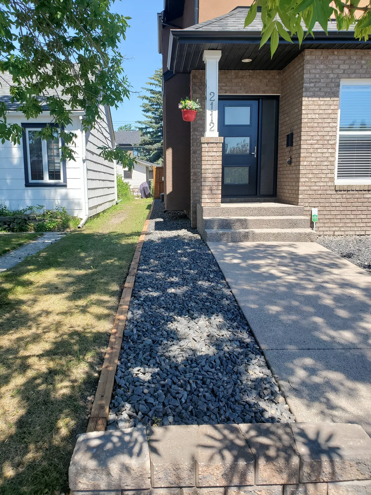 Mahogany SE Calgary Front Yard Xeriscaping photo 16