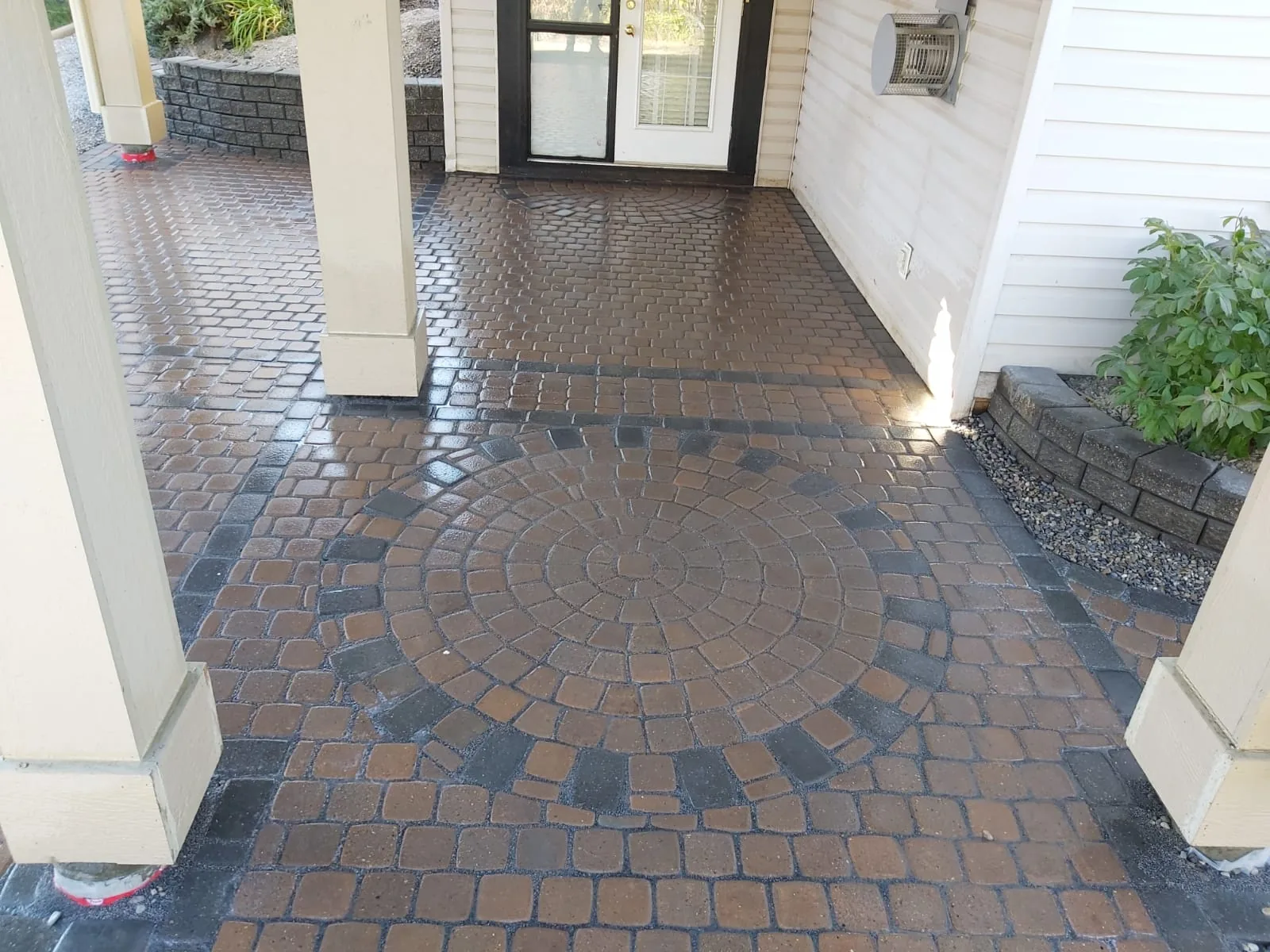 Fix Backyard Drainage: Cobblestone Patio Calgary photo 3