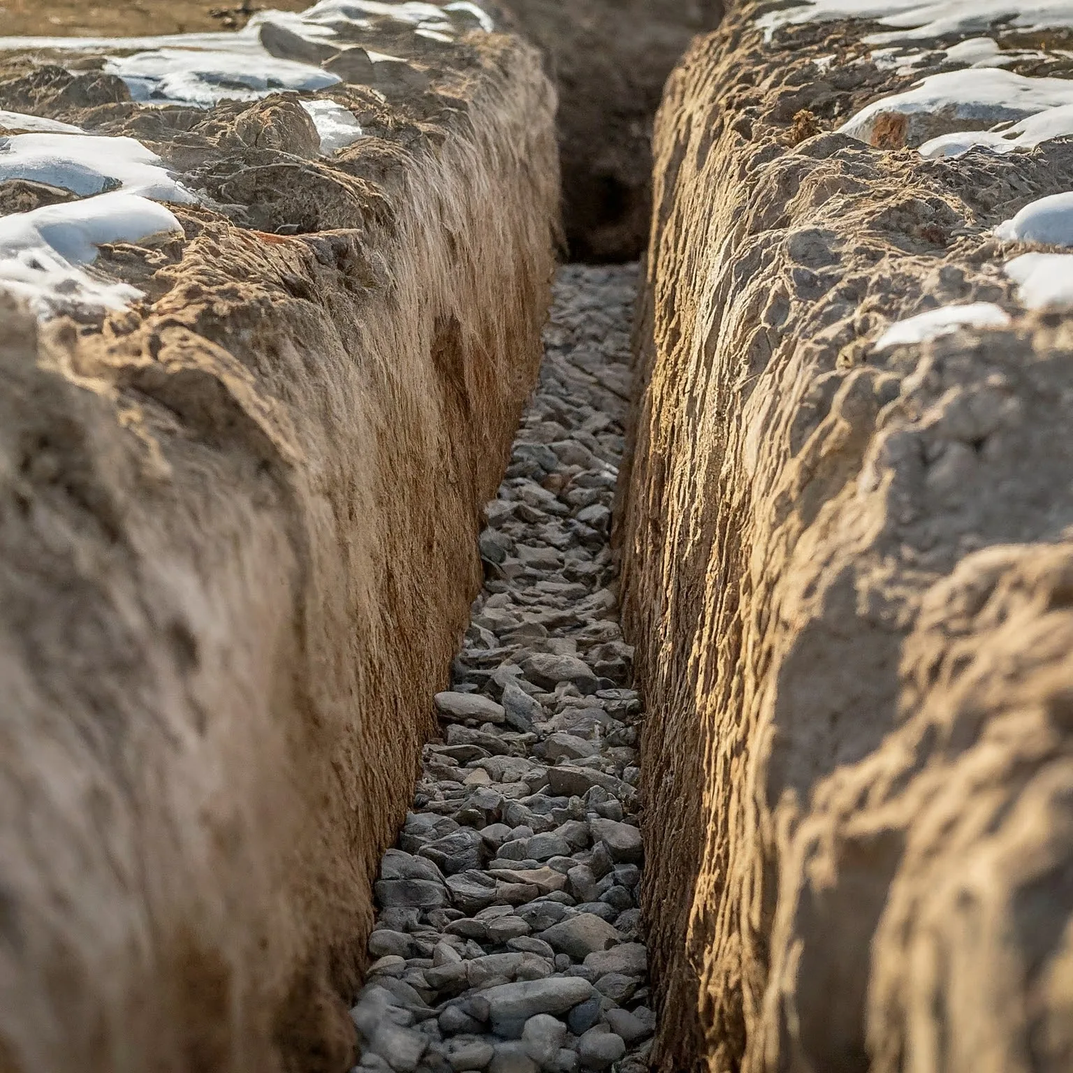 Creating Dutch Drain Landscape Drainage photo 2