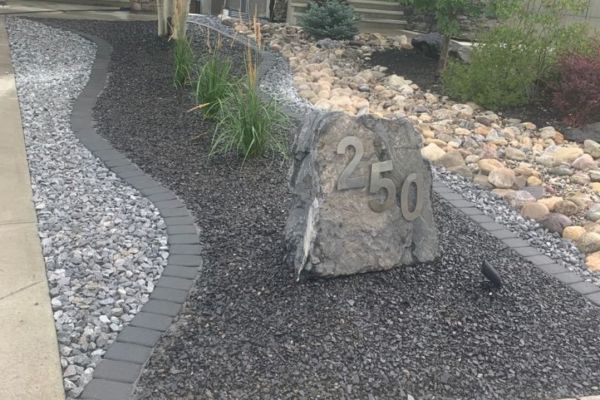 Landscaping-boulder-front-yard-design-House-Number