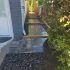 Wood Steps and Paving Stones Walkway Rundle Rocks Drainage Solution-min