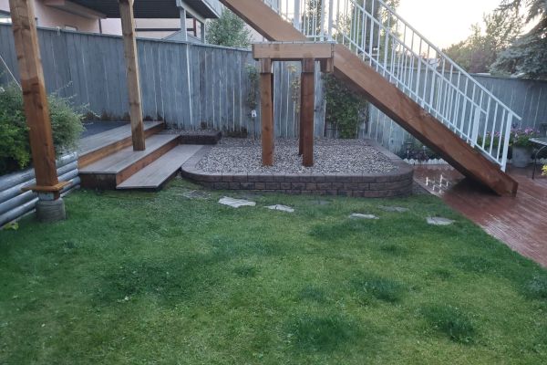 a green future backyard drainage solutions-raised gravel bed- tree bed