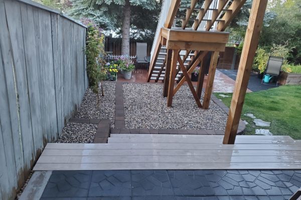 backyard drainage solutions-raised gravel bed- tree bed