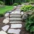 natural stone steps with flagstone walkway-calgary